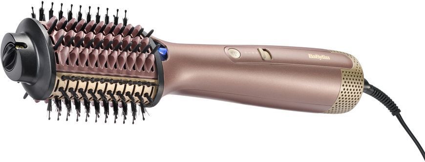 BaByliss Фен-щетка Air Power Volume, 1000Вт, режимов-2, дифузор, иониз-я, хол. обдув, розовый AS95E фото