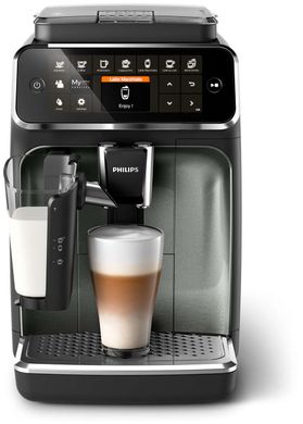 Кофемашина Philips Series 4300, 1.8л, зерно+мол., автомат.капуч, аторец.-8, черный EP4349/70 фото