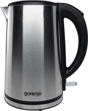 Gorenje Електрочайник, 1,5л, подвійні стінки, Strix контроль, нерж. K15DWS фото