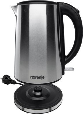 Gorenje Електрочайник, 1,5л, подвійні стінки, Strix контроль, нерж. K15DWS фото