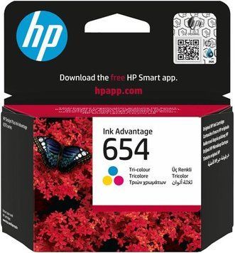 HP Картридж із друкуючою головкою струменевий HP No.654 DJ IA 2976/4376/6575 Tri-color 7FP38UE фото