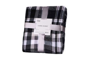 ARDESTO Плед Flannel, 160х200см, клітинка сіра, 100% поліестер
