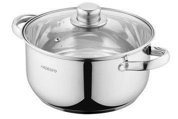 Каструля Ardesto Gemini Gourmet Aosta, скляна кришка, 3.9 л, нержавіюча сталь AR1939BC фото