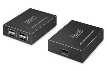Digitus Подовжувач DIGITUS USB 2.0, для використання з кабелем Cat6, до 150 м, 4 х USB-A, чорний DA-73120 фото