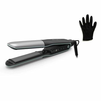 Rowenta Випрямляч Thermostyle, темп.режимів-5, 150-230С, дисплей, іонізація, кераміка, титан, чорно-сірий SF7120E0 фото