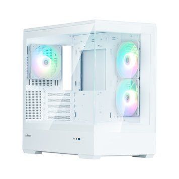 Zalman Корпус P30 White V2, без БЖ, 1xUSB3.0, 1хUSB Type-C, 3x120мм ARGB, TG Front/Side Panel, mATX, білий P30WHITEV2 фото
