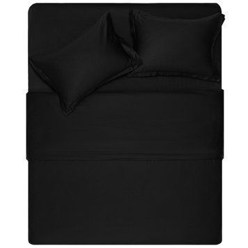 ARDESTO Простирадло на резинці Mix&Match Premium, 180x200+30см, 100% бавовна, сатин, чорний