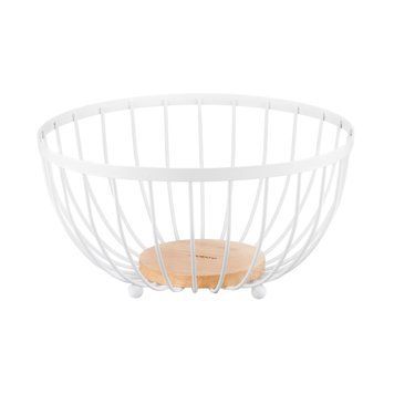 ARDESTO Кошик Midori 25х25х13см, метал, дерево, білий AR0904W фото