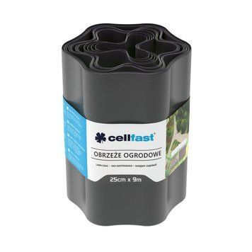 Стрічка газонна Cellfast, бордюрна, хвиляста, 25см x 9м, зграфіт 30-054 фото
