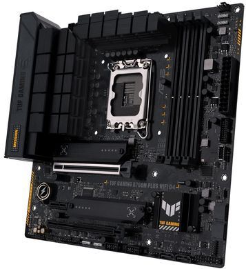 ASUS Материнcька плата TUF GAMING B760M-PLUS WIFI D4 s1700 B760 4xDDR4 M.2 HDMI DP Wi-Fi BT mATX 90MB1DG0-M0EAY0 фото