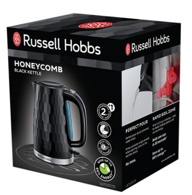 Електрочайник Russell Hobbs Honeycomb, 1.7л, пластик , чорний 26051-70 фото
