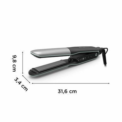 Rowenta Випрямляч Thermostyle, темп.режимів-5, 150-230С, дисплей, іонізація, кераміка, титан, чорно-сірий SF7120E0 фото