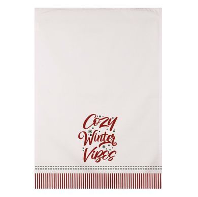 ARDESTO Рушничок для кухні Happy Holidays 45х65см, 90% поліестер, 10% бавовна, білий