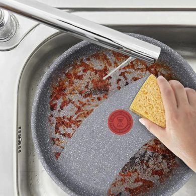 Tefal Сковорода ВОК Hard Stone, 28см, алюминий, бакелит, серый D4561932 фото