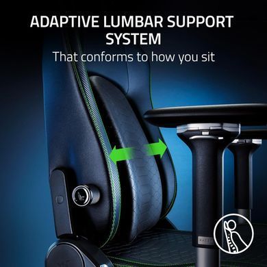 Razer Крісло Iskur V2 NewGen, EPU шкіра з CoolTouch&trade;, 4D-Armrests, чорний RZ38-04900800-R3G1 фото