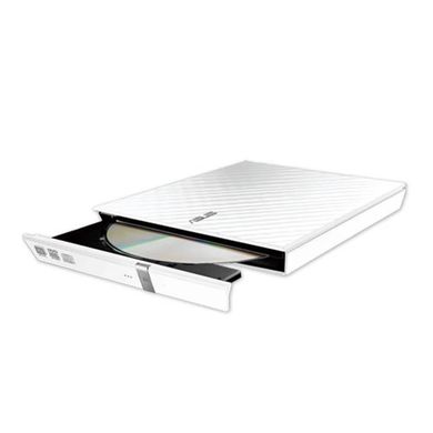 ASUS Привод оптический портативный SDRW-08D2S-U LITE DVD+-R/RW burner USB2.0 белый Retail Box Slim 90-DQ0436-UA221KZ фото