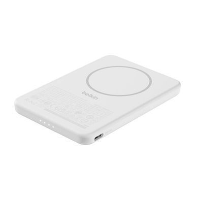 Belkin Акумулятор портативний літій-іонний Power Bank Belkin 5000мА&middot;год, Slim Magnetic, білий BPD010HQWH фото