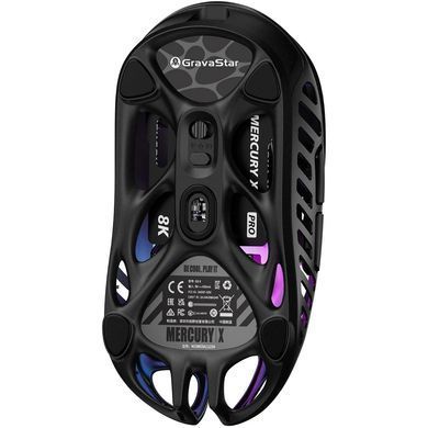 GravaStar Мышь Mercury X, BT/WL/USB-A, RGB, чорний GSX_BLK фото