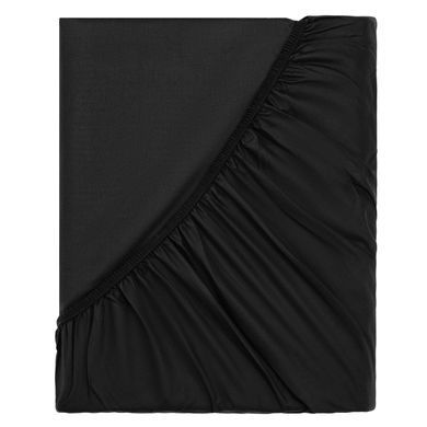ARDESTO Простынь на резинке Mix&Match Premium, 180x200+30см, 100% хлопок, сатин, черный