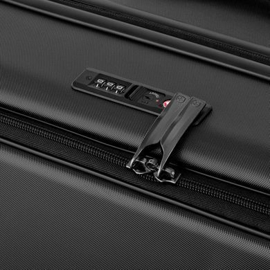 Wenger Валіза Wenger Skyon Hardside Carry-On, мала, з відсіком для н/б 16", полікарбонат, TSA, 4 колеса, розширення, USB, чорний 653563 фото