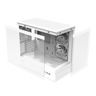 Zalman Корпус P30 White V2, без БЖ, 1xUSB3.0, 1хUSB Type-C, 3x120мм ARGB, TG Front/Side Panel, mATX, білий P30WHITEV2 фото
