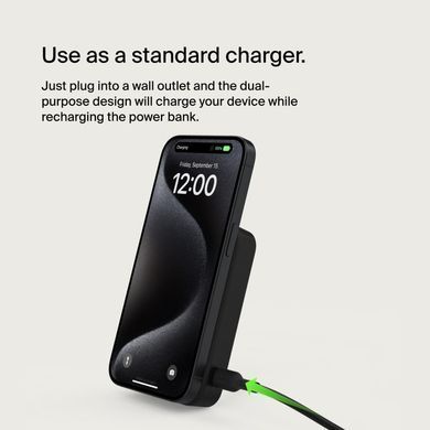 Belkin Портативное зарядное устройство Power Bank 10000мАч, MagSafe Wireless, черный BPD008BTBK фото