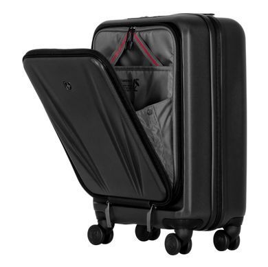 Wenger Валіза Wenger Skyon Hardside Carry-On, мала, з відсіком для н/б 16", полікарбонат, TSA, 4 колеса, розширення, USB, чорний 653563 фото