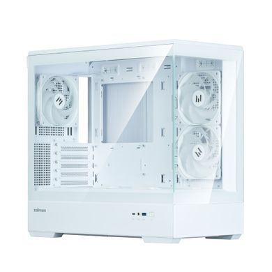 Zalman Корпус P30 White V2, без БЖ, 1xUSB3.0, 1хUSB Type-C, 3x120мм ARGB, TG Front/Side Panel, mATX, білий P30WHITEV2 фото
