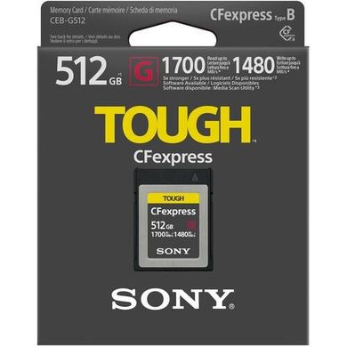 Карта пам'яті Sony CFexpress Type B 512GB R1700/W1480MB/s Tough CEBG512.SYM фото