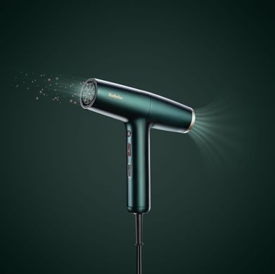 BaByliss Фен Air Power Pro, 1700Вт, 3 режими, дифузор, іоніз-я, хол. обдув, зелений D6555DE фото