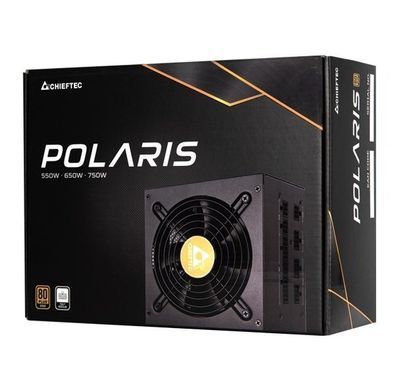 Chieftec Блок питания Polaris (750W), >90%, 80+ Gold, 120мм, 1xMB 24pin(20+4), 2xCPU 8pin(4+4), 3xMolex, 8xSATA, 4xPCIe 8pin(6+2), Fully Modular PPS-750FC фото
