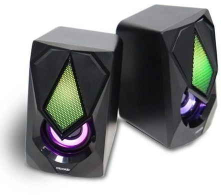 Microlab Акустична система MICROLAB B-25 2.0, USB, LED, чорний B-25 фото