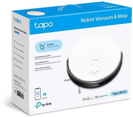 Робот-пилосмок TP-LINK TAPO RV 10 з підтримкою вологого прибирання TAPO-RV10 фото