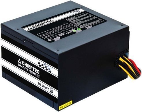 Chieftec Блок живлення Smart (500W), >85%, 120мм, 1xMB 24pin(20+4), 1xCPU 8pin(4+4), 2xMolex, 3xSATA, 1xPCIe 8pin(6+2) GPS-500A8 фото