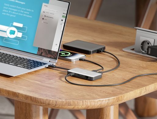 Digitus Док-станція USB-C > HDMI/2xUSB-A/USB-C/SD/MicroSD/RJ54, Travel DA-70916 фото