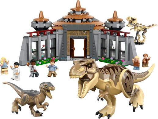 LEGO Конструктор Jurassic Park Центр відвідувачів: Атака тиранозавра й раптора 76961 фото