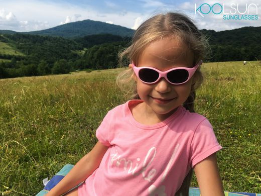 Дитячі сонцезахисні окуляри Koolsun рожеві серії Flex (Розмір: 3+) KS-FLPS003 фото