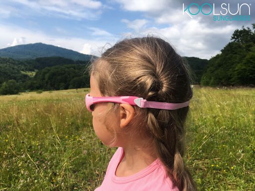 Дитячі сонцезахисні окуляри Koolsun рожеві серії Flex (Розмір: 3+) KS-FLPS003 фото