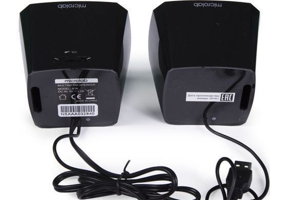 Microlab Акустична система B-16 2.0, USB, mini-jack, чорний B-16 фото