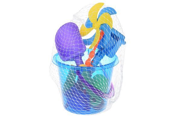 Same Toy Набір для гри з піском із Повітряною вертушкою (синє відерце) (8 шт.) HY-1207WUt-2 фото