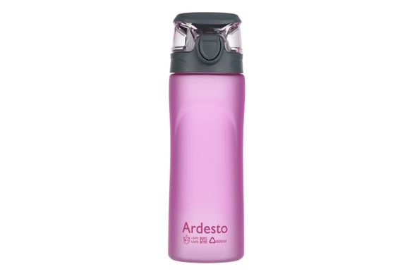 Пляшка для води Ardesto 600 мл, рожева, пластик AR2205PR фото