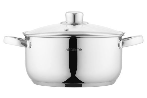 Кастрюля Ardesto Gemini Gourmet Aosta, стеклянная крышка, 3.9 л, нержавеющая сталь AR1939BC фото