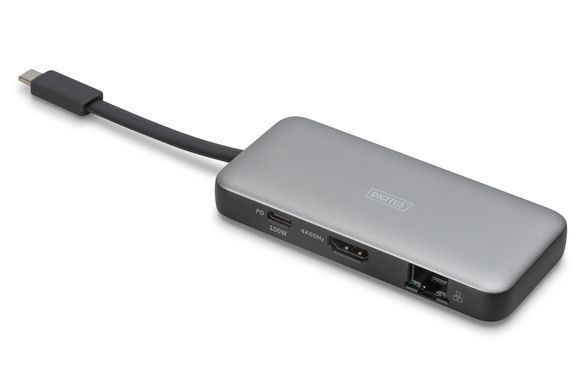 Digitus Док-станція USB-C > HDMI/2xUSB-A/USB-C/SD/MicroSD/RJ54, Travel DA-70916 фото