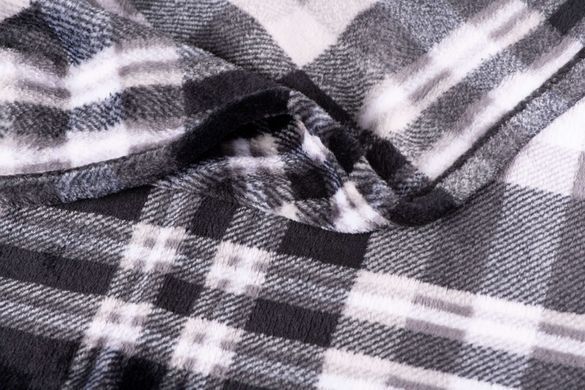 ARDESTO Плед Flannel, 160х200см, клітинка сіра, 100% поліестер