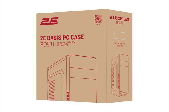 2E Корпус Basis RD831 без БЖ 2xUSB2.0, VGA 320мм, mATX, чорний 2E-RD831 фото