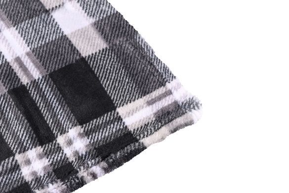 ARDESTO Плед Flannel, 160х200см, клітинка сіра, 100% поліестер