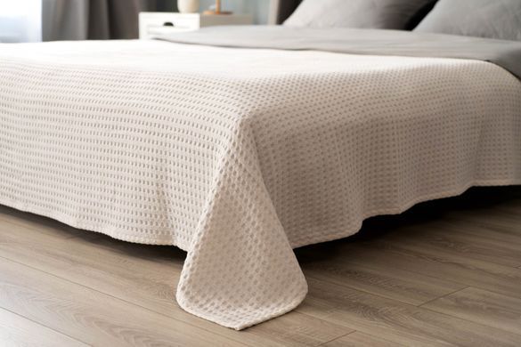 ARDESTO Плед Pique 220x230см, 100% хлопок, айвори