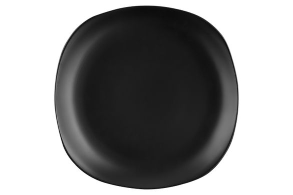 Тарілка обідня квадратна Ardesto Molize, 27х27 см, чорна, кераміка AR2927MB фото