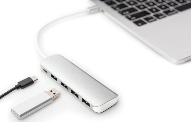 Digitus Концентратор USB Type-C, 4xUSB 3.0 + функція зарядного пристрою DA-70242-1 фото