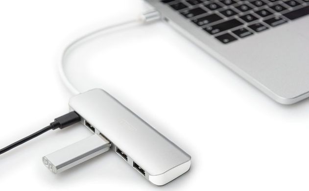 Digitus Концентратор USB Type-C, 4xUSB 3.0 + функція зарядного пристрою DA-70242-1 фото